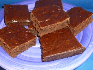 These brownies were baked in a solar oven.
